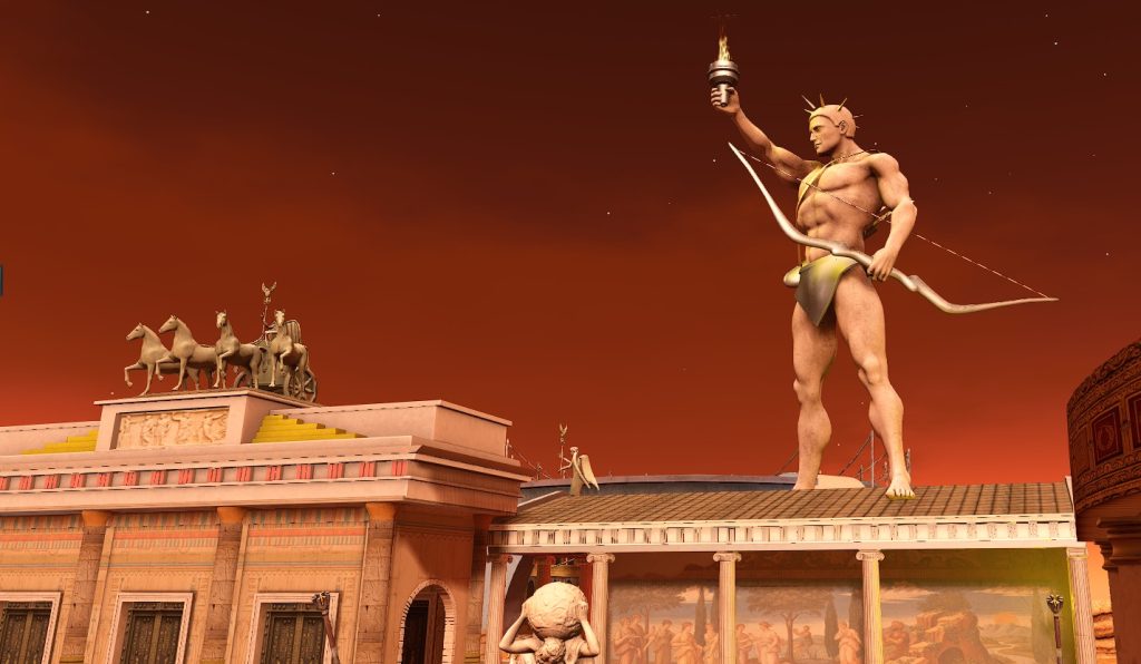 The Colossus of Rhodes: a symbol of ancient majesty overlooking the harbor